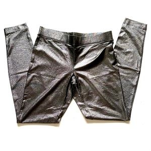 Express Shiny Silver Leggings